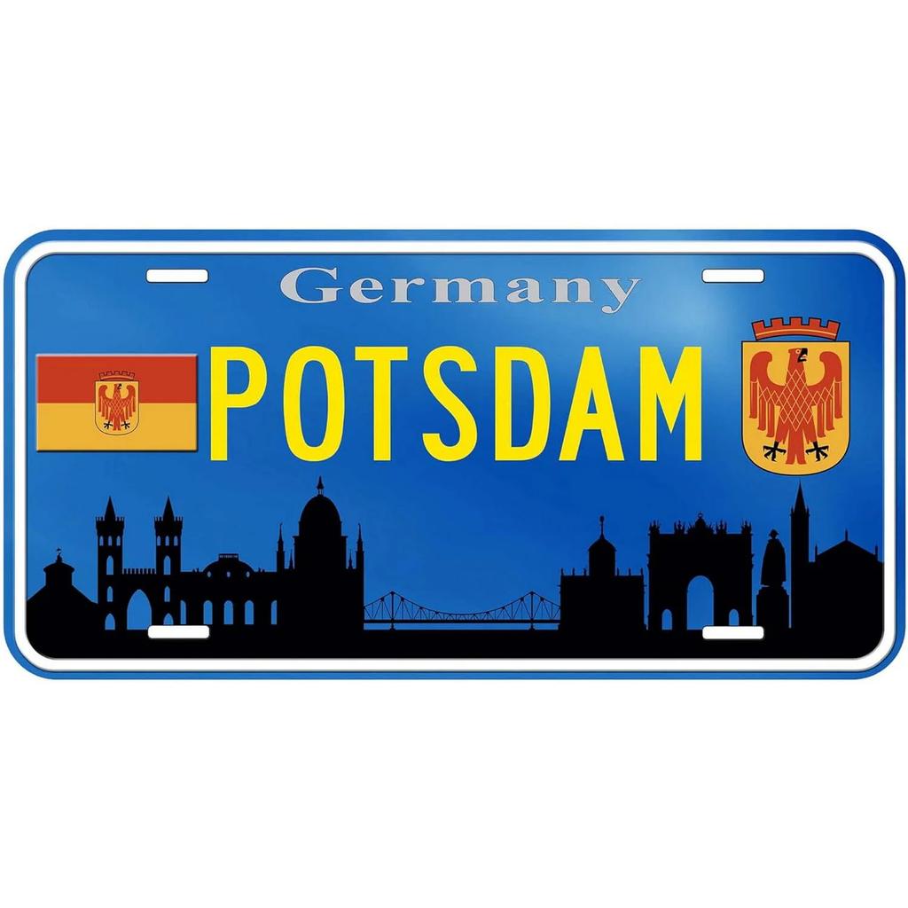 Vintage License Plates Decoration Signs Vintage Dubai Munich Madrid Moscow City Tags Metal Automotive Signs For Car Front