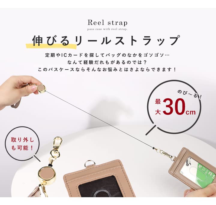 Футляр для проездного Lizdays с 2 отделениями для IC-карт, включает выдвижную катушку, подходит для мужчин и женщин Катушка, Карты, Ремешок, (зеленый)