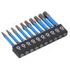 Набор из 10 отверток, набор бит S2 из легированной стали, 14 дюймов, шестигранный хвостовик, магнитная отвертка Security Star