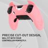 PlayVital Silicone Cover for PS5 Edge Cute Devil Protective Case for Includes Touchpad Sticker Stick Pink Controller, Design, Edge, & Cover,