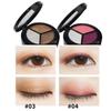 Tri-color Matte Shimmer Glitter Eye Shadow Palette Earth Color with Mirror with Brush Long-lasting Women Makeup Tools
