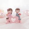 Decorative Couple Dolls Charming Add Romantic Resin Cake Topper Ornament Baking Decoration