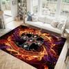 Guns N’ Roses Design Crystal Velvet Carpet Cozy Non?Slip Printed Rug For Bedroom Living Room Entrance