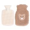 Hot Water Bottle 1000ml Cute Plush Bear Thickened PVC Anti Scald Hot Water Bag with Cover for Home Winter Office Coffee