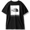 North Short Sleeve with Back Print Box Logo BOX NSE TNF Size L [The Face] Women's T-Shirt TEE, Black/TNF White, [Used]