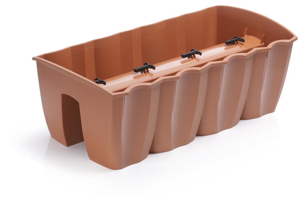 CROWN DCRO600 railing flowerpot | Terracotta