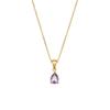 Fashion Water Drop Necklace Trendy Zircon Necklace Pendant Stainless Steel 18k Gold Plated Necklace