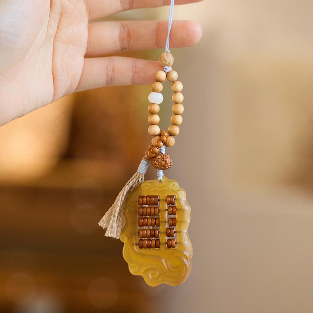 Туя Бараний Рог Счёты Брелок и Шнурок для Телефона для Мужчин, Женщин и Сумок