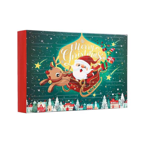 Новогодний адвент-календарь с носками для детей, 24 дня до праздника, хлопковый