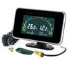 ZMFJH Universal Auto Car Dual Gauge 2 IN 1 LCD Gauge with Sensor Water Temperature+Voltmeter Water Temp Joint Sensor 26-40MM