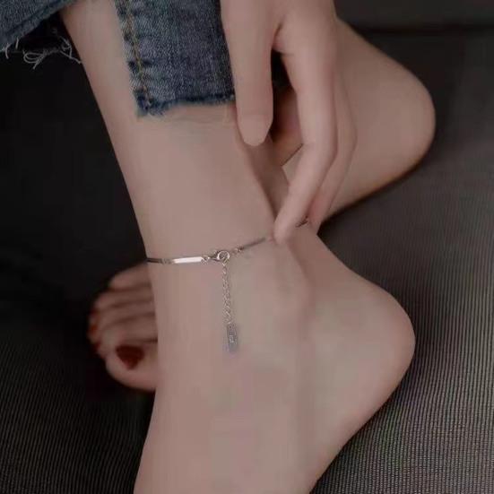 Простой женский ножной браслет, регулируемая длина, цепочка для ног, кулон, браслет для ног, стильный ювелирный подарок