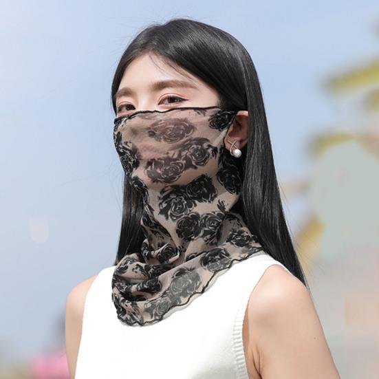 Printed Summer Neck Scarf Breathable Sun Protection Scarf Outdoor Sport Neck Tube Face Mask Multipurpose Scarf for Cycling Daily Use