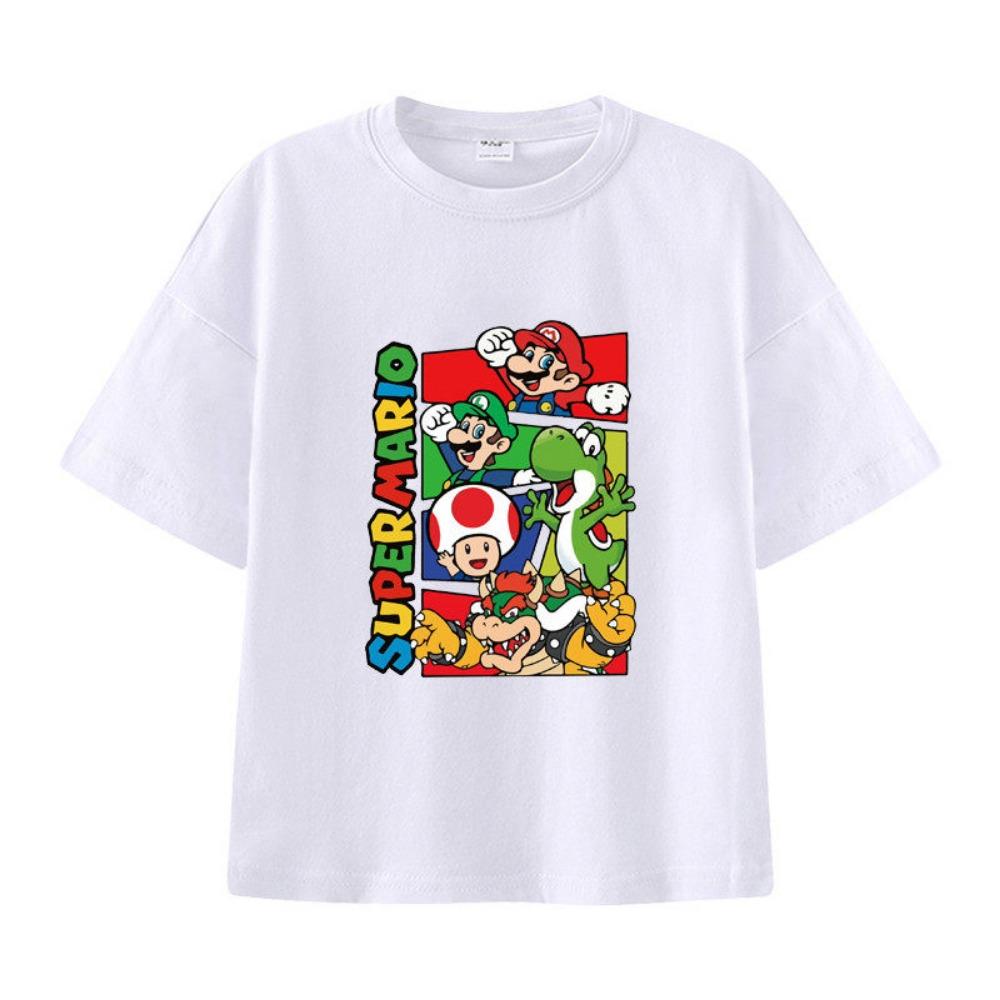 Super Mario Bros. Short-Sleeved T-Shirt Game Accessories for Boys And Girls Suitable for Students