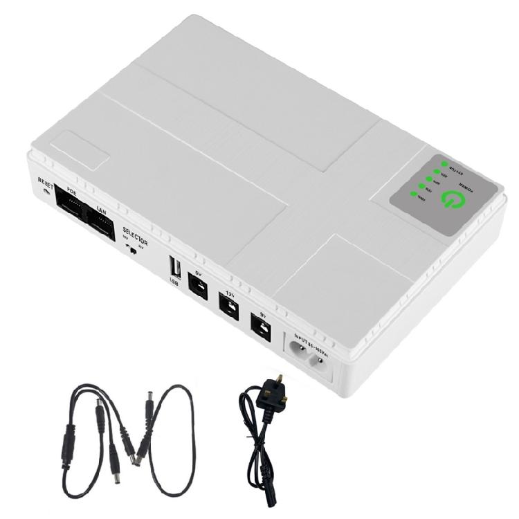 Battery Backup & Surge Protector UPS System,UPS 10400mAh 5V 9V 12V 1A ECO Mode
