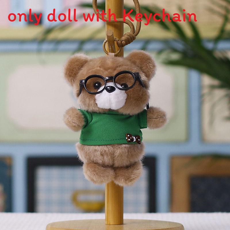 Plush Bear Keychain With Glasses For Wedding Decor And Gift For All Ages