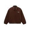 Li Ning Sports Basketball Series Polo Collar Loose Short Cotton Jacket Men Jacket Earth-Brown AJMR021-1