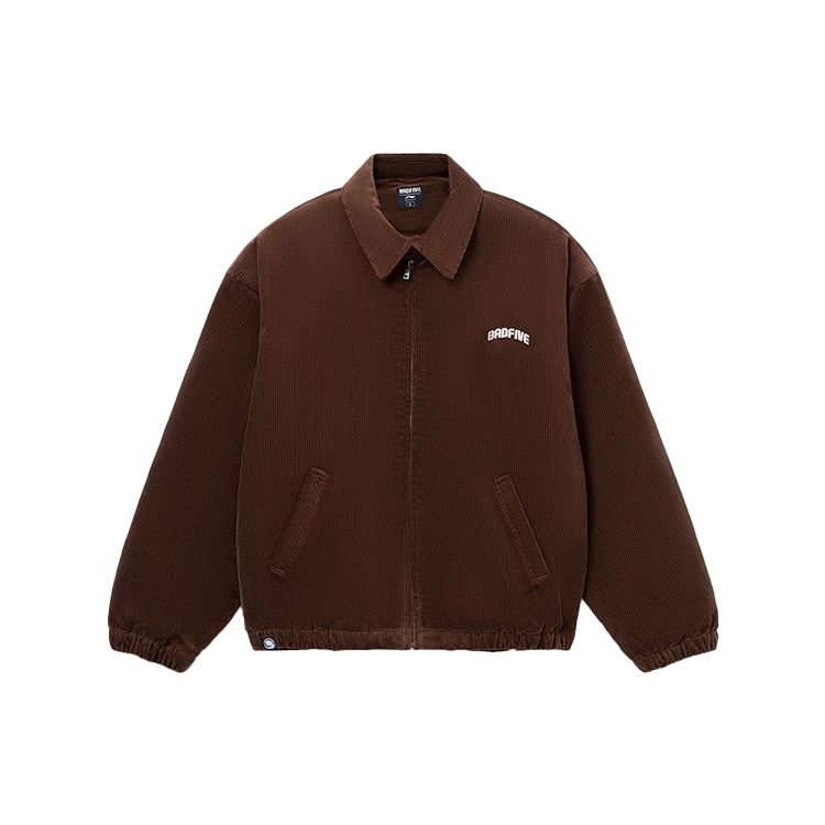Li Ning Sports Basketball Series Polo Collar Loose Short Cotton Jacket Men Jacket Earth-Brown AJMR021-1