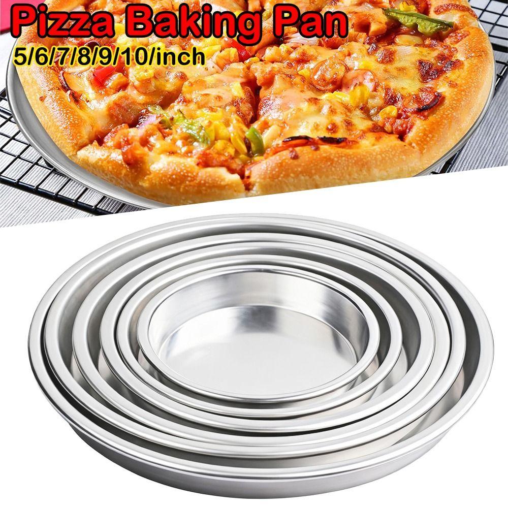 New Round Baking Tray Non-stick Aluminum Alloy Oven Tray Even Heating Bread Cake Tray