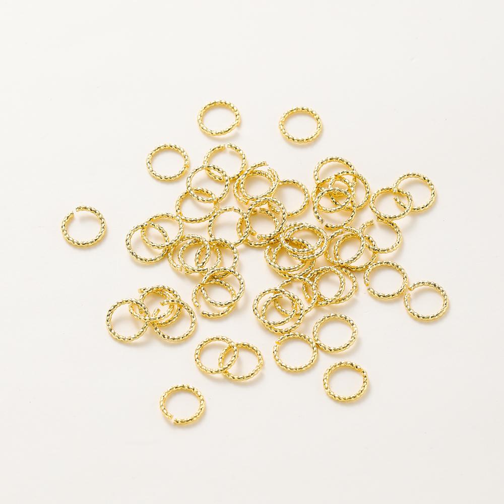 20-50pcs/bag 14K 18K Gold Twisted Open Jump Ring Split Connect Round Ring For DIY Jewelry Handmade Wholesale Making Accessories