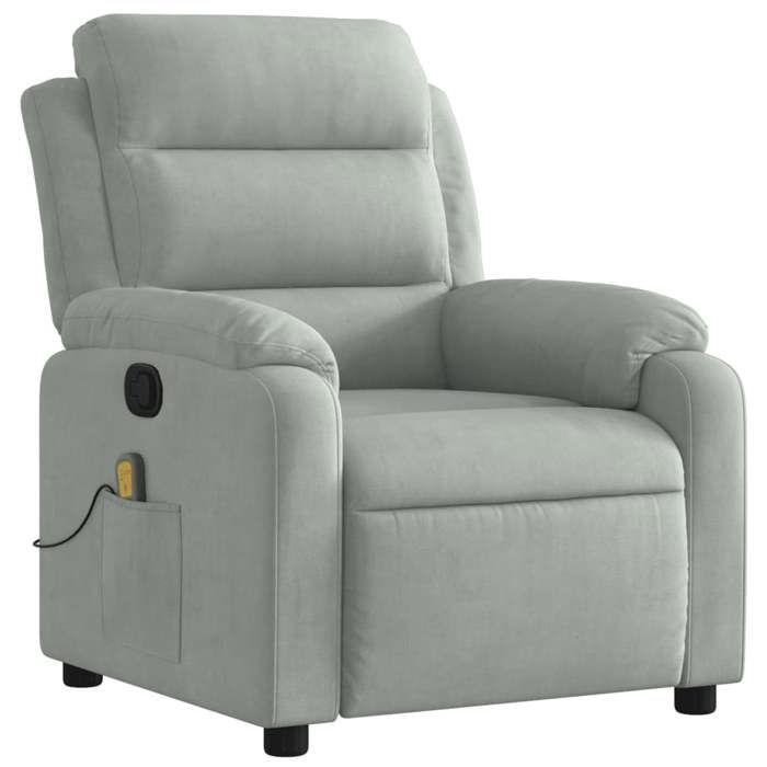 VidaXL Fauteuil de Massage Inclinable, Chaise avec Repose-pieds, Siège avec Dossier et Accoudoirs Salle de Séjour, Moderne, 373511