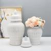 Flower Ceramic Storage Jar with Lids Porcelain General Jars Classical Tea Caddy Flower Vases Ginger Jar Vintage Home Decor