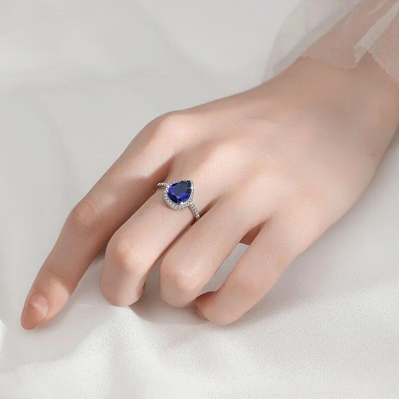 3CT 8*10 мм грушевидное кольцо из натурального муассанита для женщин, сверкающие роскошные качественные ювелирные изделия, обручальное кольцо из стерлингового серебра S925