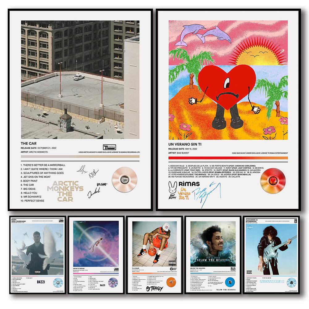 Bad Bunny Arctic Monkeys Posters Rock Singer Music Album Cover For Room Canvas Painting Aesthetic Art Home Wall Decor Pictures