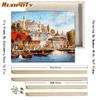 DIY Frame City Landscape DIY Painting By Numbers Kit Wall Art Picture Coloring By Numbers For Home Decors Artowrk 40x50CM