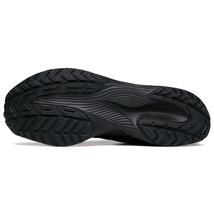 Anta Кроссовки Running Series из кожи, удобные, средней высоты, мужские, черные, оранжевые 112045529-3