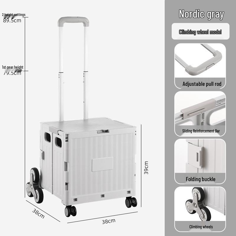 Portable Foldable Camping Trailer & Shopping Cart