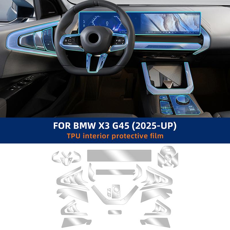 For BMW X3 G45 2025-UP GPS Navigation Speedometer Interior Screen Gear Anti-scratch TPU Transparent protective film