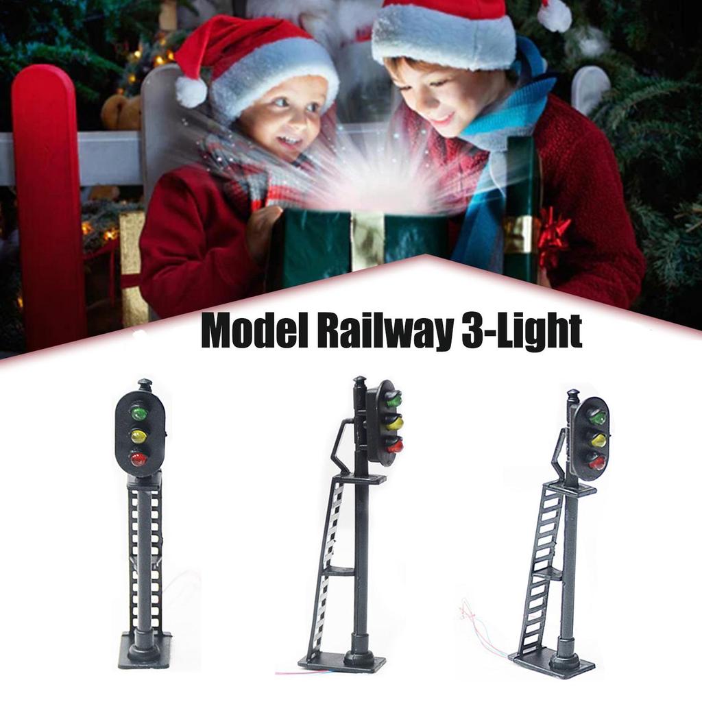 Модель железной дороги 3-световые сигналы зеленый/желтый/красный масштаб светодиодные новые 3V огни дорожного движения B2T6