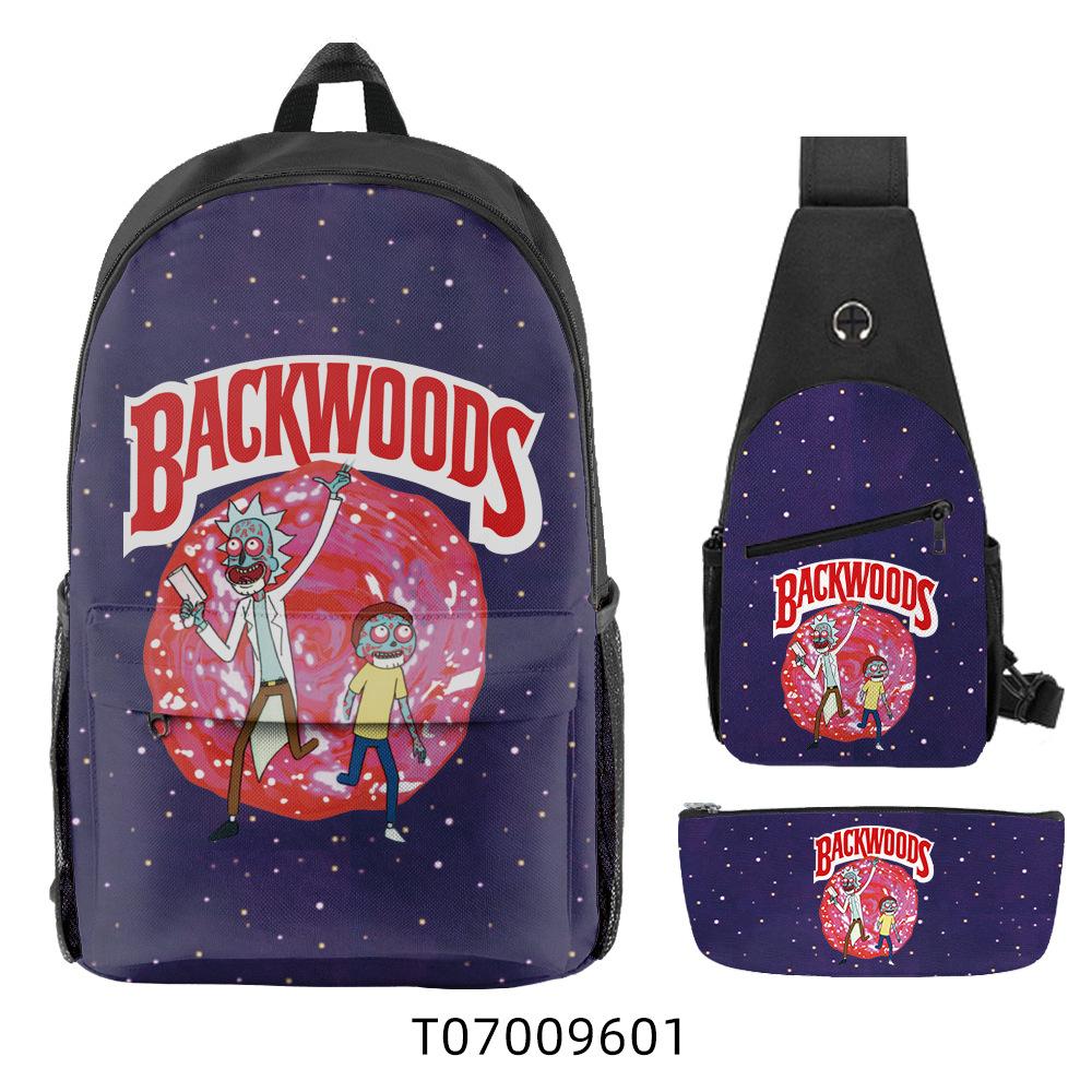 Популярный 3D Рюкзак Backwoods Сигара Студенческий Рюкзак для Кампуса Дорожная Сумка