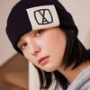 VARZAR VA Square Big Label Beanie Black