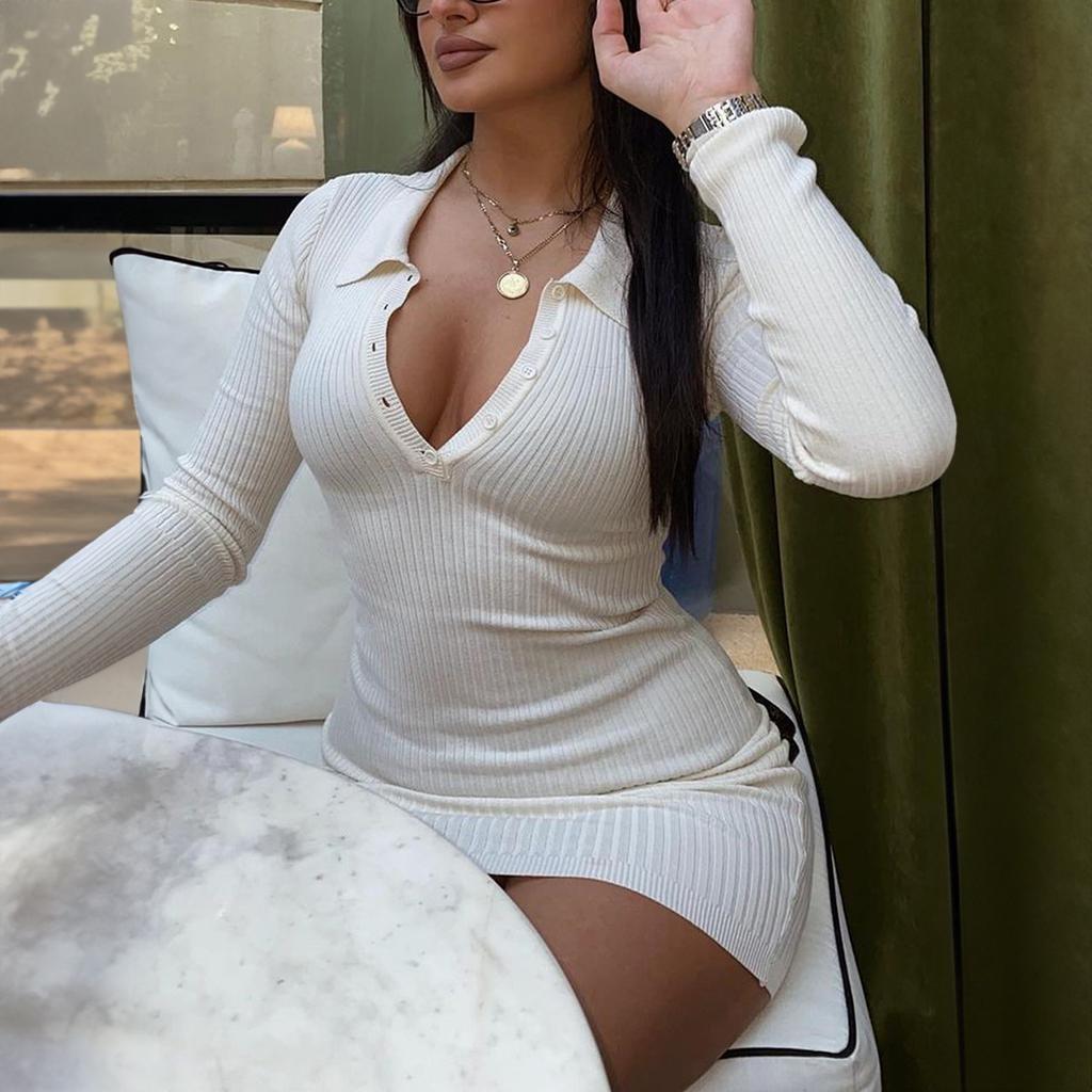 Повседневный свитер с длинным рукавом, однотонная юбка-бедро для женщин, осень и зима 2025