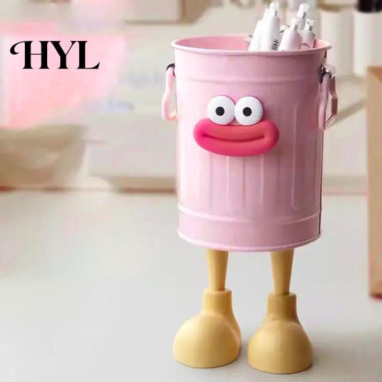Space-saving Pen Container Cartoon Holder Round Vertical Pencil for Office Home Stationery For Desk Study Desktop Accessories Storage Organizer