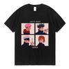 Jujutsu kaisen gorillaz parody Gojo Satoru Essentials унисекс Топы с графическим принтом Футболка мужская 136130 Летние черные хлопковые футболки Мужские