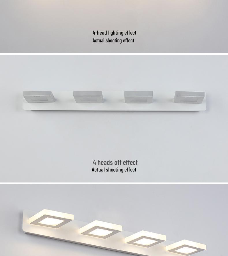 Водонепроницаемый Современный Светодиодный Светильник для Туалетного Столика в Ванной с Защитой от Запотевания и Защитой Глаз