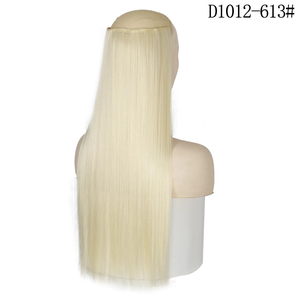 XINRAN 60cm Long Straight Clip In Hair Extensions Synthetic Fiber Hair Piece for Women