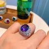 Retro-Style Women's Rings: Multi-Colored Rubies, Sapphires & Purple Zircon