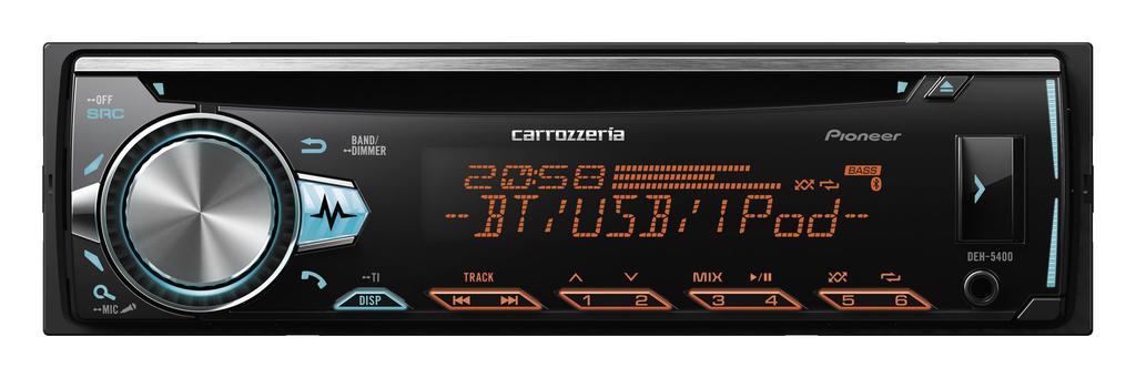 Pioneer Audio 1D CD Bluetooth USB iPod iPhone AUX DSP Carrozzeria DEH-5400
