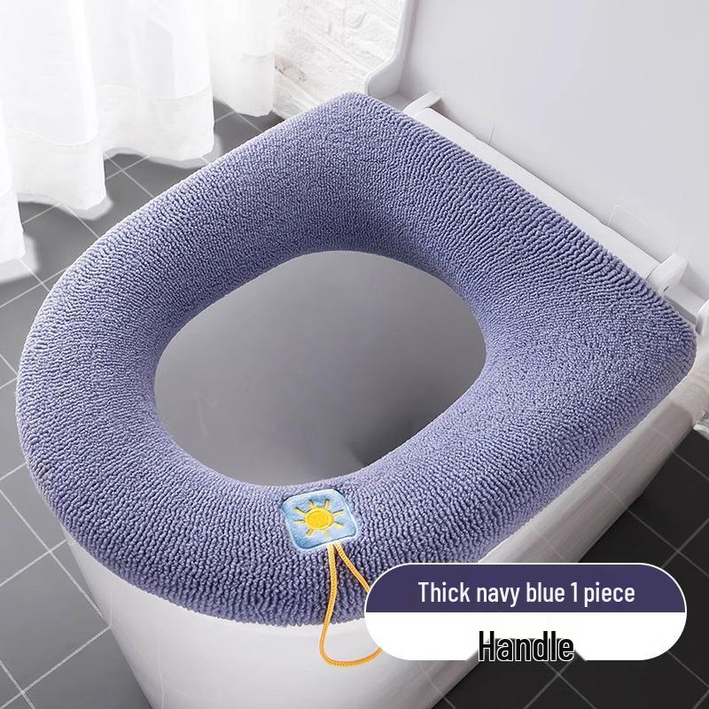 Водонепроницаемая подушка для сиденья унитаза из ЭВА с ручками - Милая, Антибактериальная, Универсальный размер для всех сезонов