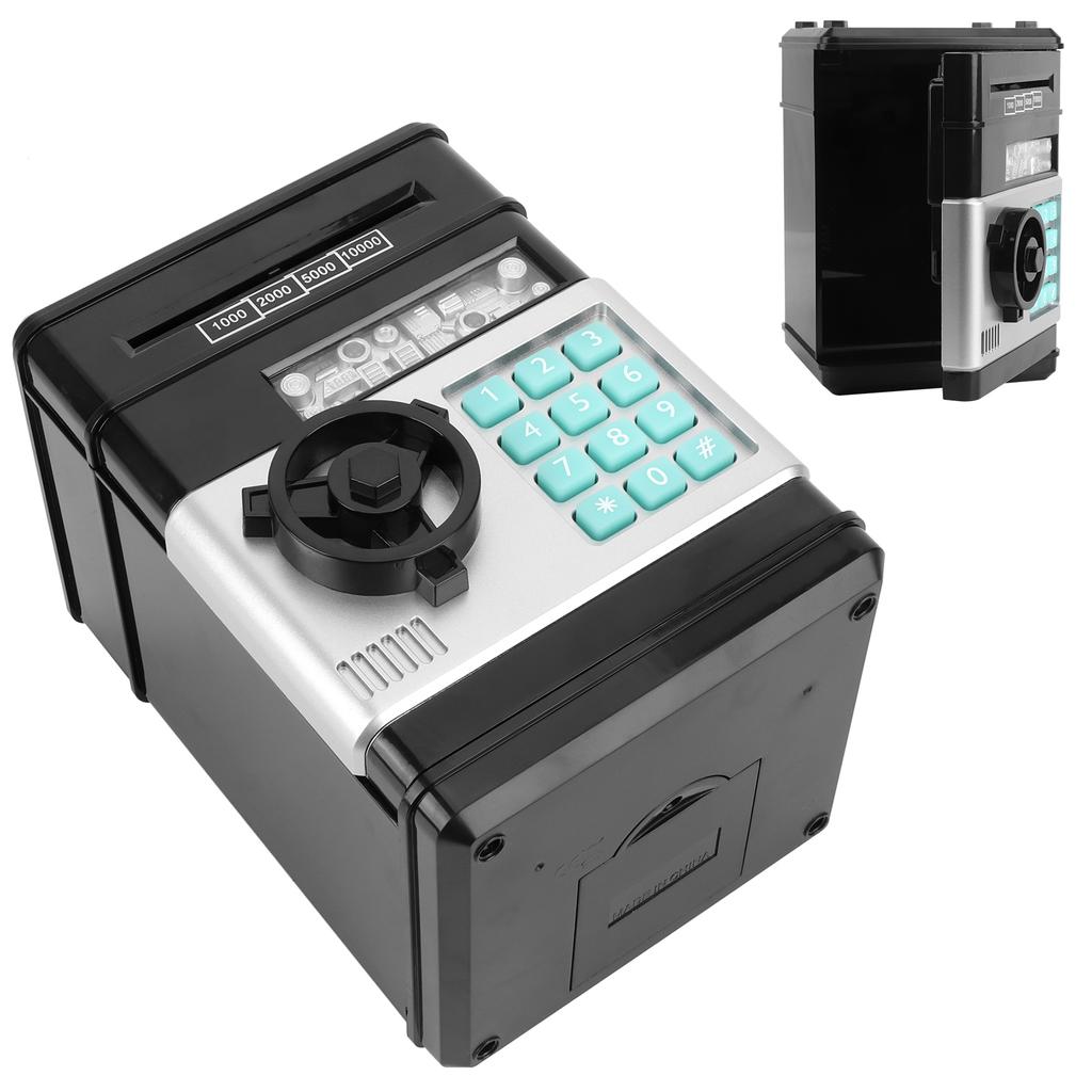 Электронная Копилка Моделирование Банкомат Пароль Копилка Наличные Монеты Сберегательная Коробка Подарок для KidBlack