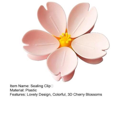 Магнитные зажимы для пакетов Yousheng Sakura Зажимы для запайки продуктов для сохранения свежести Многоразовые зажимы для чипсов с магнитом на холодильник Милые сакура Дом Офис Подарки