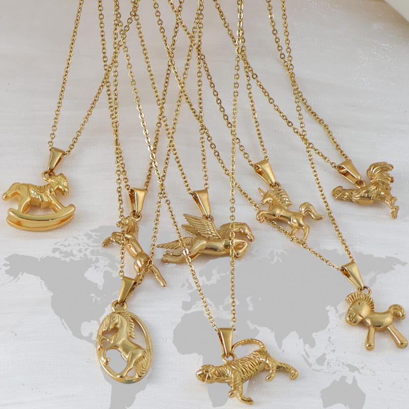 Подвеска из нержавеющей стали Единорог Тигр Лошадь для DIY Персонализированное Животное Ожерелье Браслет Шармы Аксессуары для изготовления ювелирных изделий
