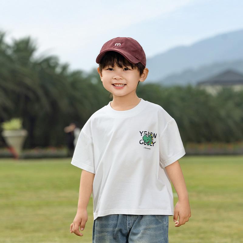 Футболка детская весенняя с изображением динозавра Nausicaa 2025 — унисекс с коротким рукавом для мальчиков и девочек