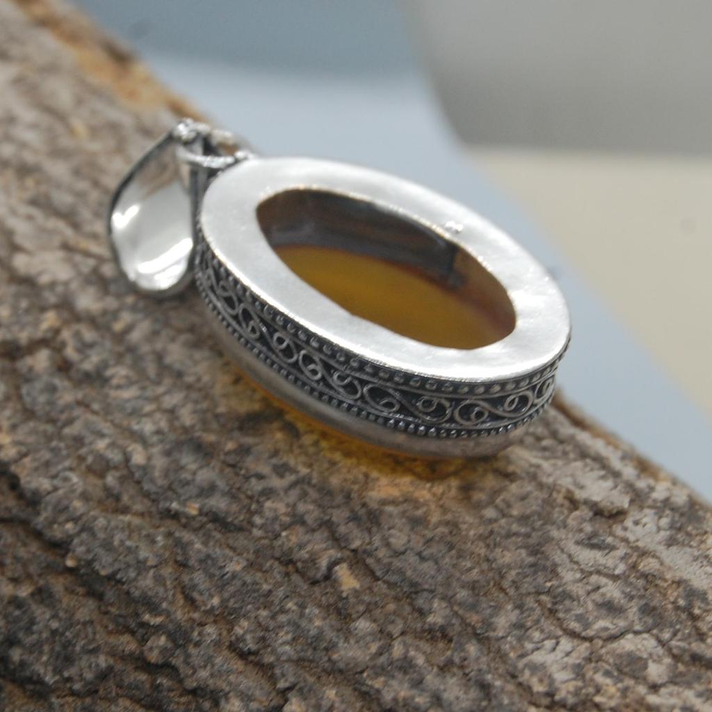 Huge Oval Cab Yellow Chalcedony 925 Sterling Silver Pendant Jewelry, Artisan Gift Boho Style Pendant