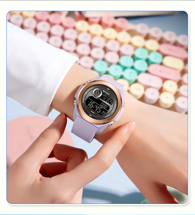 Универсальные спортивные часы SANDA: Вечный календарь, Будильник, Двойное время, Шагомер.