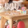 10Pcs/Set Miniature Red Wine Glass DIY Pretend Play Toys Solid 1:12 Dollhouse Scene Mini Clear Wine Cup Dollhouse Accessories