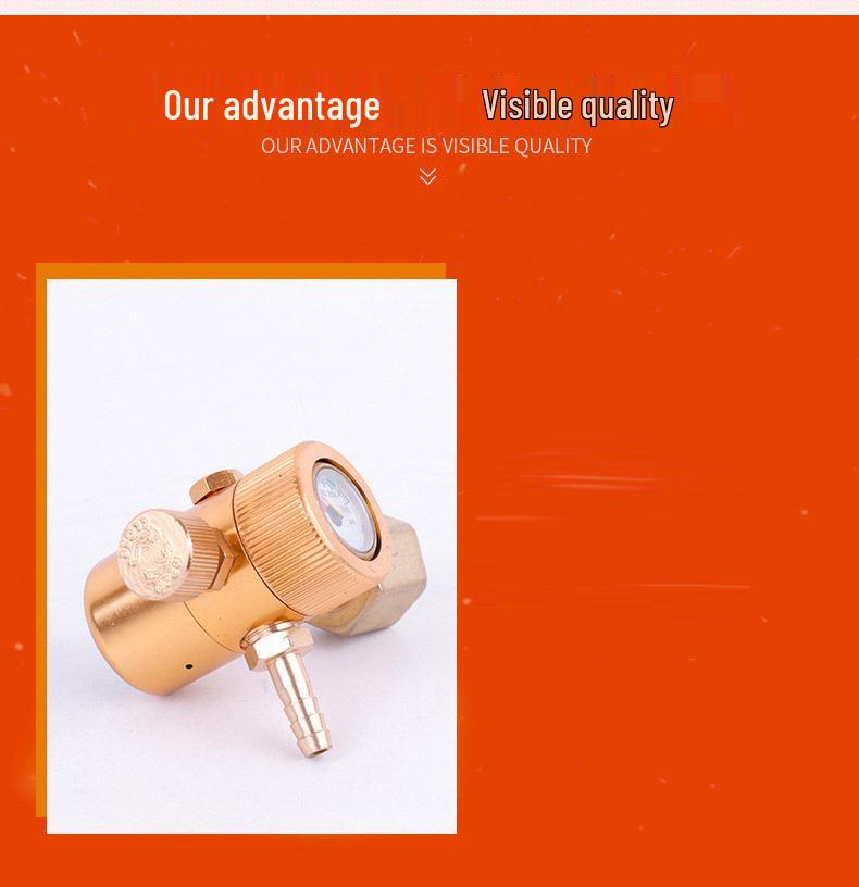 Industrial Argon Arc Welding Regulator: Shockproof Pressure Reducing Valve with Argon Gas Meter